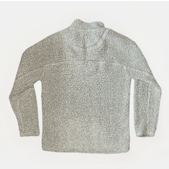 True Grit American Outdoor Co. 1/4 Zip Beige Sherpa Fleece Jacket Mens Size Sm - Picture 5 of 5